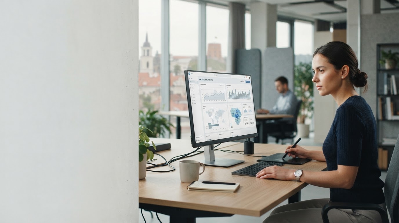 Sakalas Naudynas investavimo analitikos platformos vizualizacija